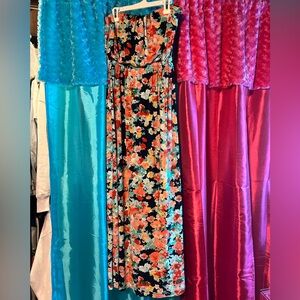 strapless floral dress